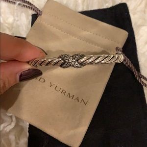 David yurman midnight melange diamond X bangle